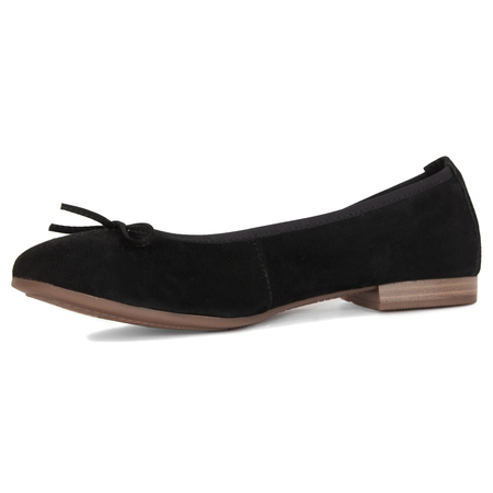 Maciejka Leather Classic Ballet Flats With Bow Black P6800-20/00-0