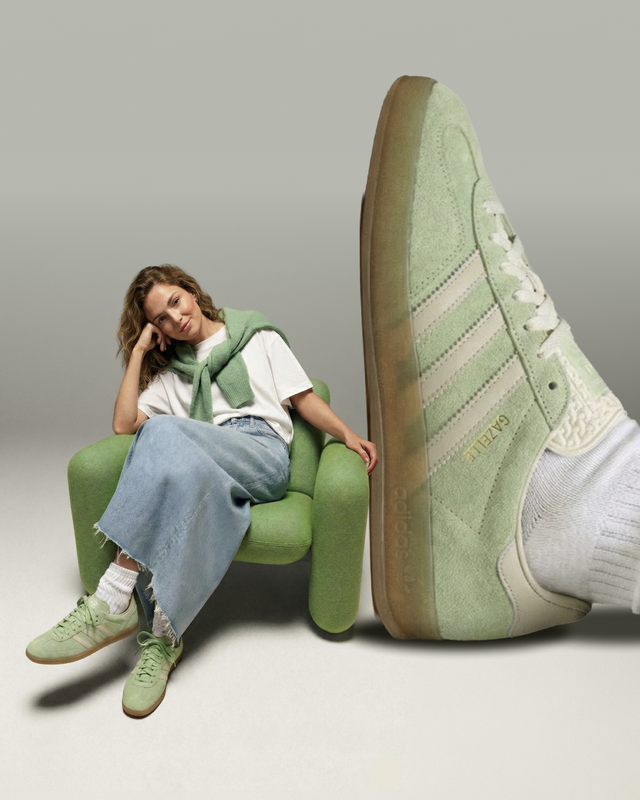 Adidas Gazelle Indoor W Sneakersy skórzane seledynowe