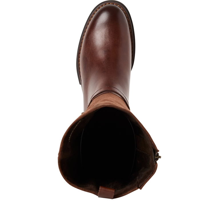Marco Tozzi Women’s Leather Knee-High Boots Warm Lined Chestnut Brown 2-25603-43-375