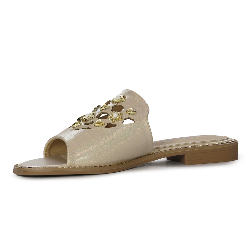 S.Barski Women's Slides Gold
