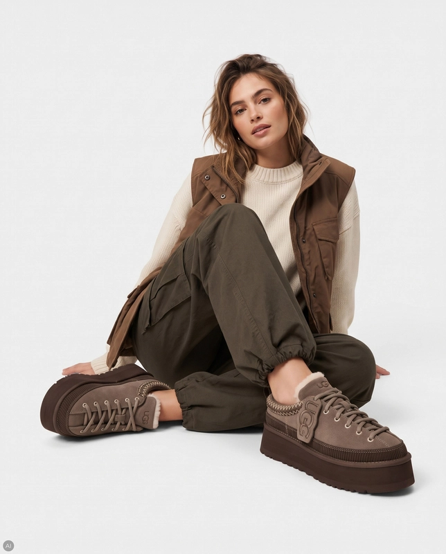UGG W Heritage Lace-up Slipper Dried Oregano 1180361-DDRG