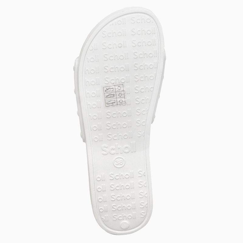 Scholl Klapki damskie Pescura Flat Aqua Off White