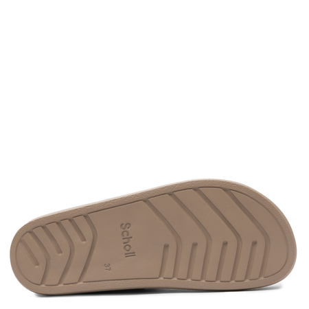 Scholl Leather Flip-Flop Slides Anatomic Footbed Platform Beige F01219-2361