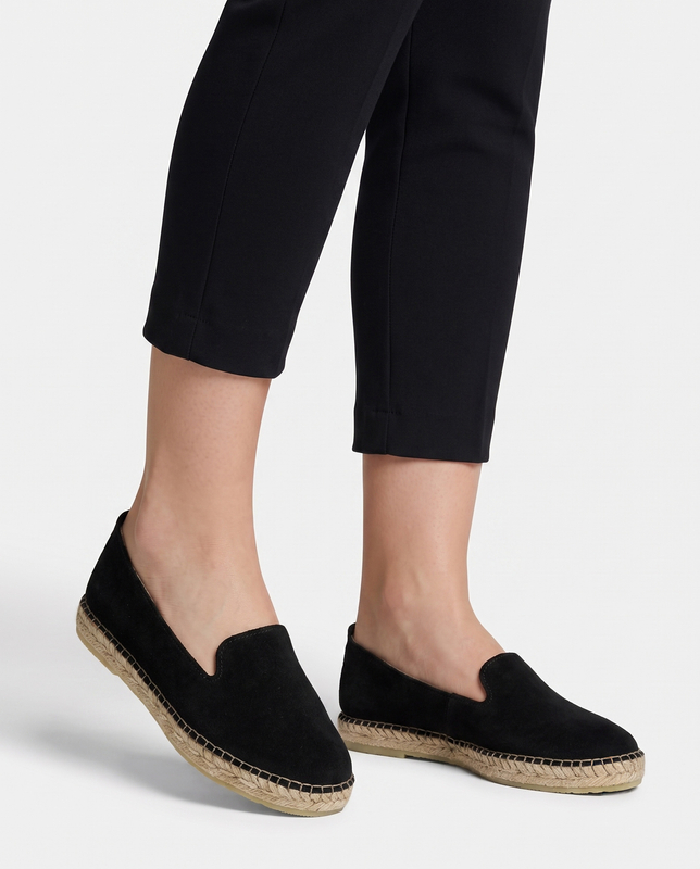 Maciejka Espadryle Damskie Półbuty Skórzane na Platformie Czarne F6530-01/00-1