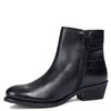 Maciejka Double-Zip Leather Ankle Boots Block Heel Black H7170-01/00-7