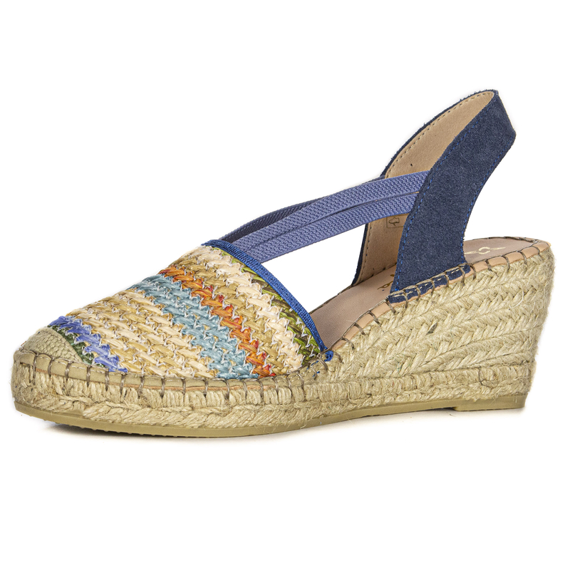 Maciejka Espadryle damskie na koturnie Jeans