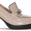 S.Barski Women's shoes on the post, beige lacquer