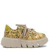 Maciejka Leather Platform Sneakers Patterned Green-Yellow 06891-07/00-8