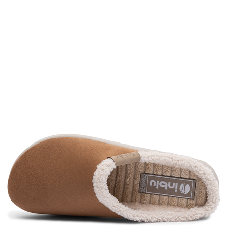 Inblu Women’s Comfortable Textile Home Slippers Brown ET000042