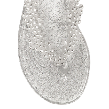 Sca'viola Women's Silver flip-flops slippers