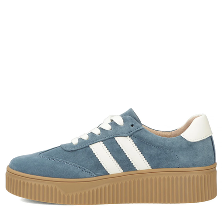 Filippo Skórzane Sneakersy Na Platformie Niebieskie DP6776-26-BL