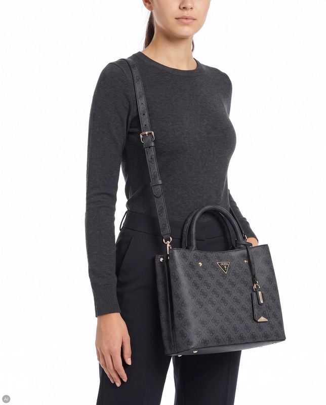 Guess Open Road Torba Klasyczna Monogram Czarna HWSG6974060-BLACK