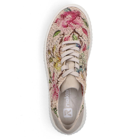 Rieker Wielokolorowe Sneakersy Damskie Ażurowe Tekstylne N9919-91