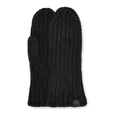 Ugg Women's Chunky Rib Mitten Gloves in Black