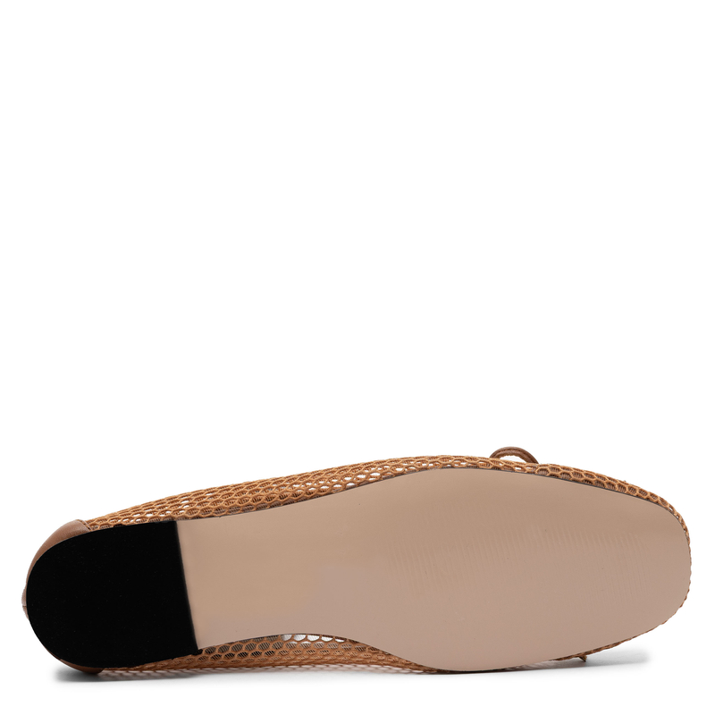 Maciejka Mesh Ballerinas Flat Almond-Toe Brown K7512-29/00-0