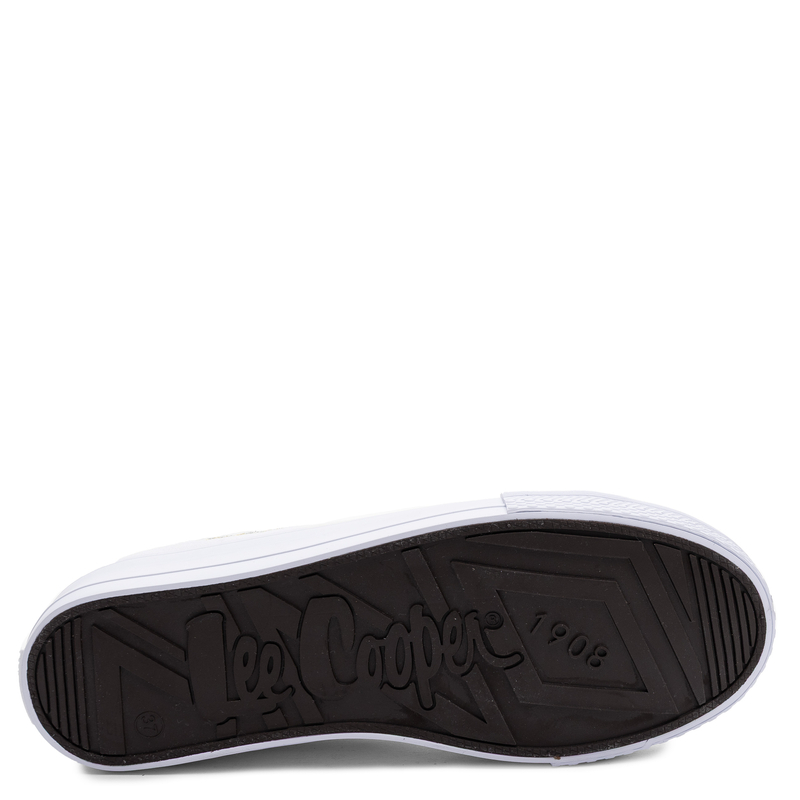 Lee Cooper Women's White Sneakers With Gold Logo LCW-26-02-4056L