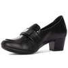 Maciejka Pumps Leather Block-Heel Loafers Patent Black 06285-01/00-7