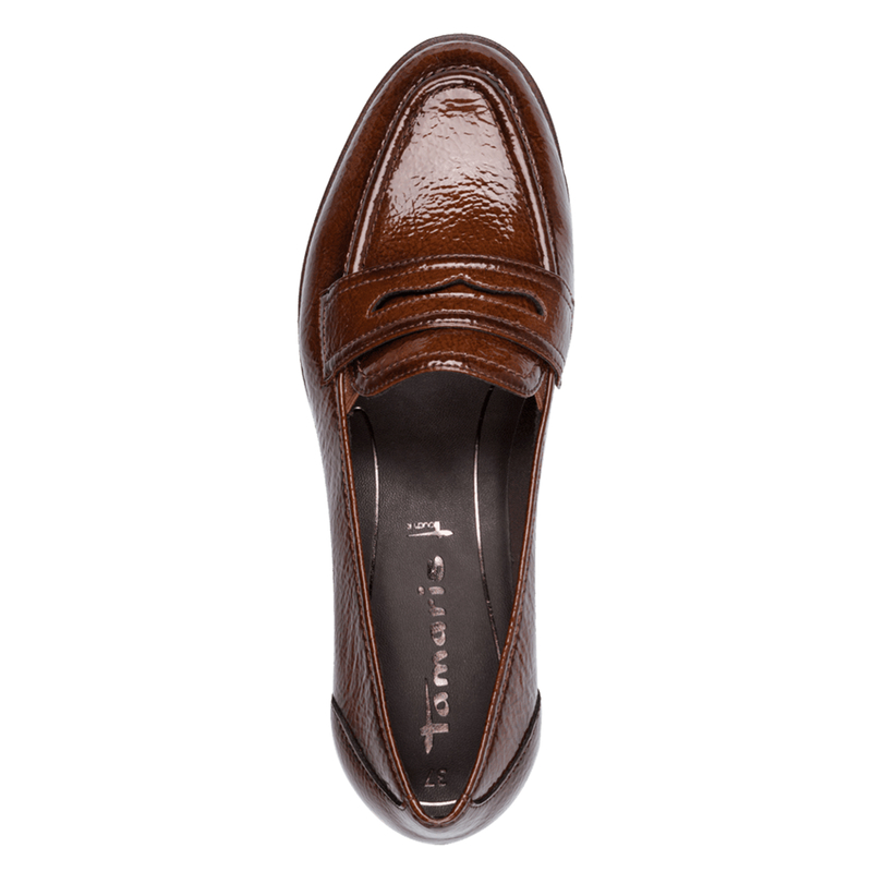 Tamaris Cognac Patent Pumps