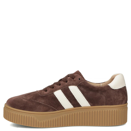 Filippo Zamszowe Sneakersy Damskie Na Platformie 4 Cm Brązowe DP6776-26-D-BR