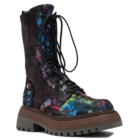 Maciejka  Women's Black and Green Boots