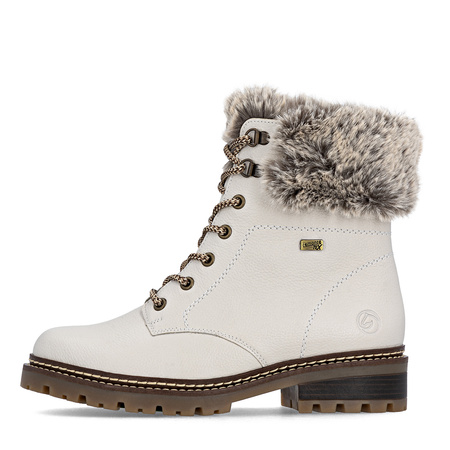 Remonte Trzewiki Damskie Ocieplane White