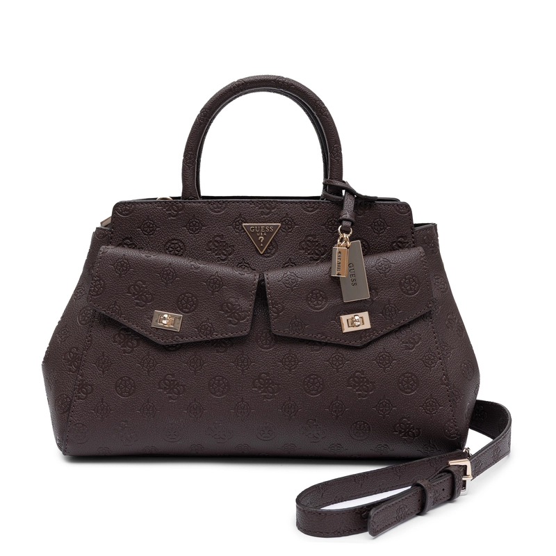 Guess Torebka Damska Klasyczna Kufer Czekoladowy Brąz HWPD2222070-BROWN