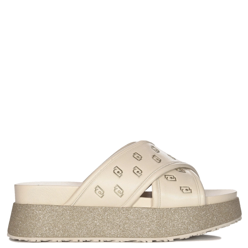 Liu Jo Women's platform flip-flops Butter beige