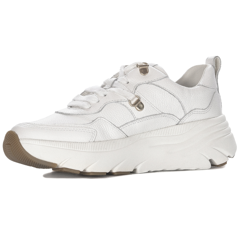 Geox Sneakersy damskie skórzane białe