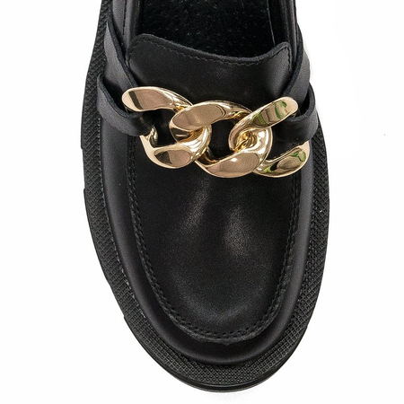 Półbuty Filippo DP3221-22 BK Black Czarne