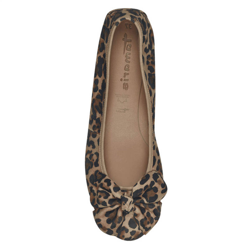 Tamaris Baleriny Skórzane Leopard