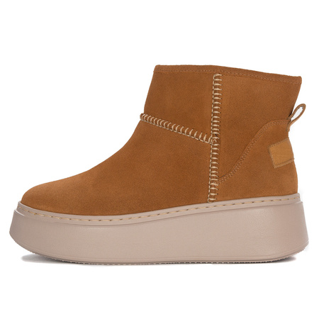 Maciejka Velour Snow Boots with Faux Shearling Lining Russet 06257-29/00-4