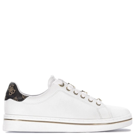 Guess Sneakersy Damskie Skórzane Sznurowane Białe