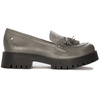 Maciejka Leather Platform Loafers Grey 5497S-35/00-5