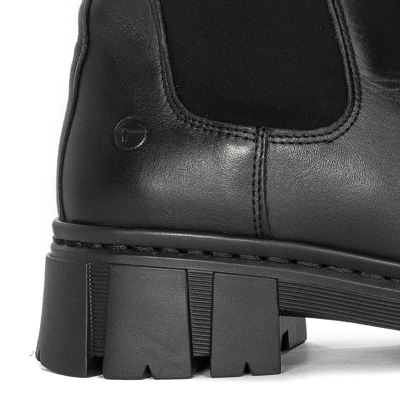 Tamaris Women's leather black platform