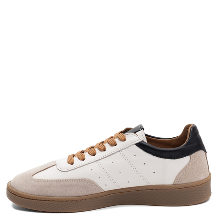 Boccato Leather Lace-Up Sneakers Classic Beige-White 500-1856-201-44-2
