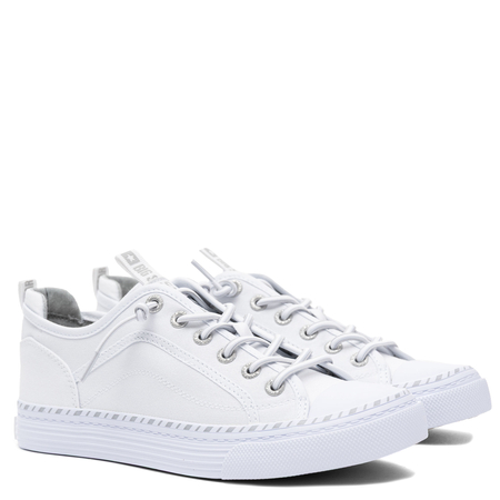 Big Star Tkaninowe Sneakersy Wygodne Półbuty Na Płaskiej Podeszwie Białe TT274388-WHITE