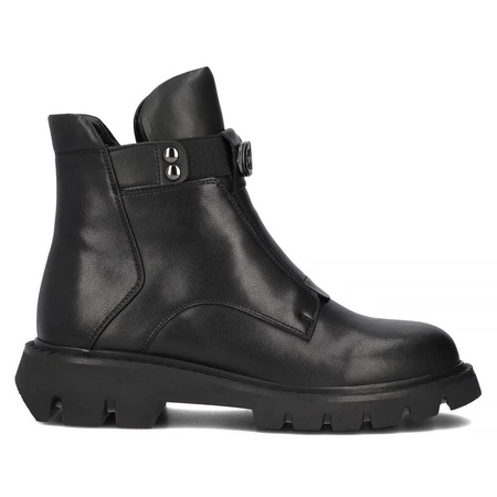 Filippo Black Leather Women's Boots