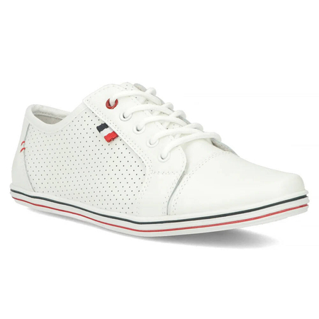 Filippo White Flat Shoes