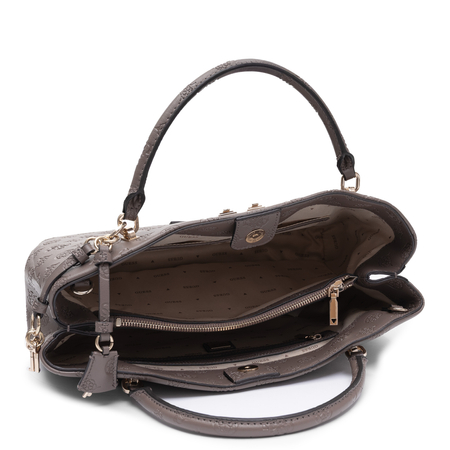 Guess Carmella Torebka Klasyczna Tłoczona Brązowa HWPD2225060-BEIGE