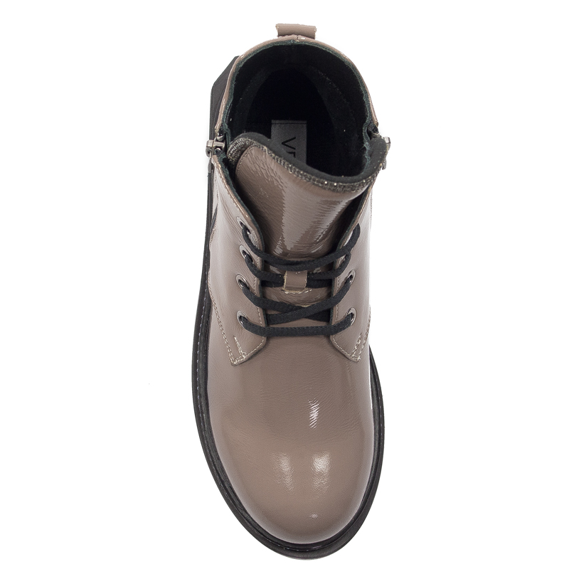 Venezia Women's Beige patent leather boots