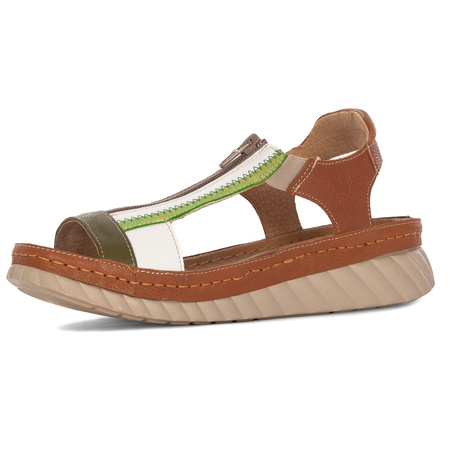 Maciejka Women's Leather Sandals Brown
