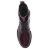 Maciejka Patent Leather Lace-Up Ankle Boots Side Zip Burgundy N3131-23/00-8
