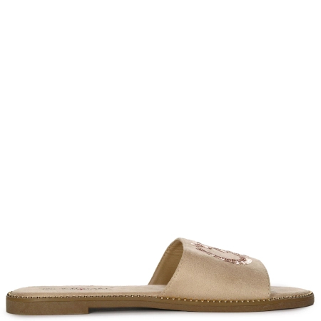 S.Barski Women's Beige Slides