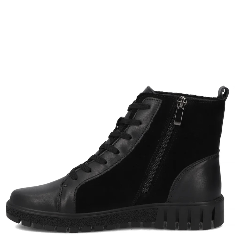 Filippo Skórzane Ocieplane Botki Sznurowane Czarne DBT6359-26-BLK