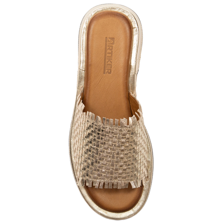 Artiker Women's Leather Sandals Gold