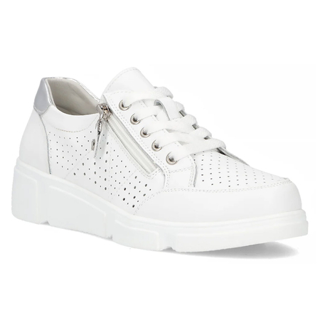 Filippo Leather White Low Shoes