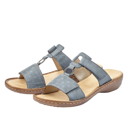 Rieker Women's Leather Velcro Blue
