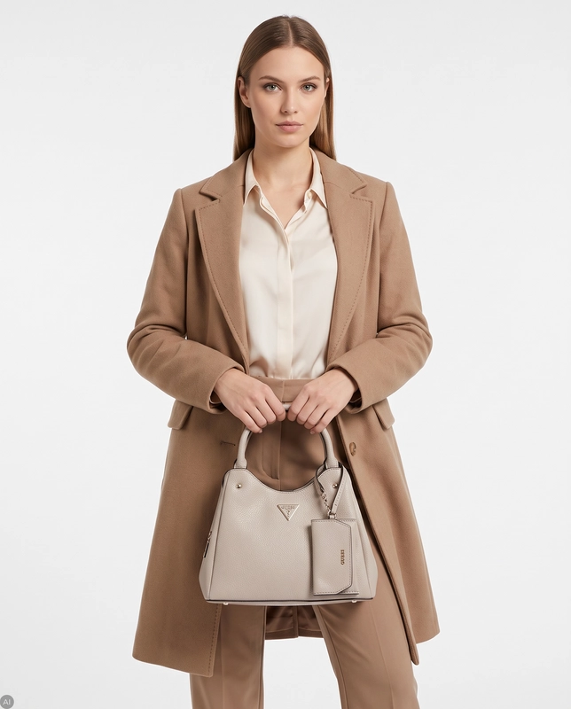 Guess Lorella Torebka Klasyczna Z Saszetką Beżowa HWBG2306220-BONE