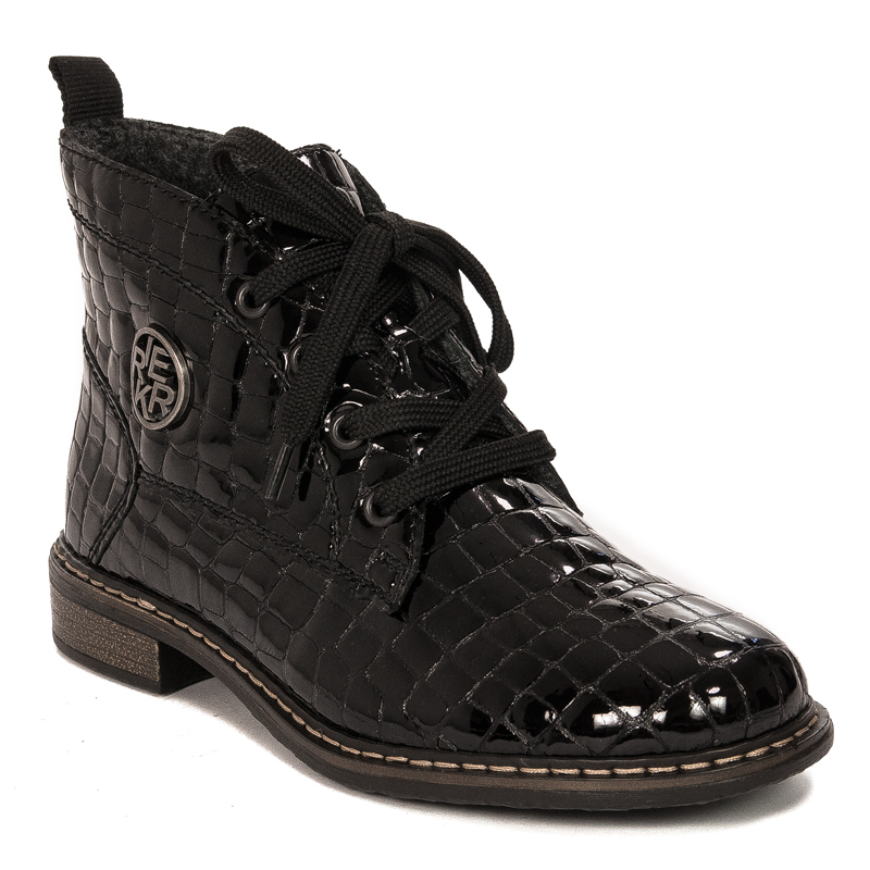 Rieker Black insulated Black leather boots