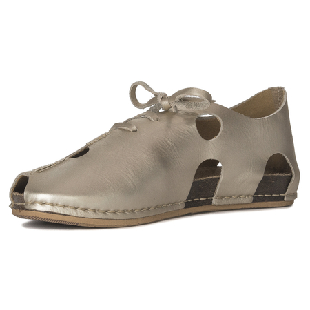 Maciejka Gold Leather Sandals